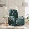 vidaXL Electric Massage Recliner Chair Dark Green Fabric