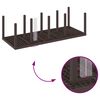 vidaXL Garden Dining Set 9 pcs Brown Polt rattan