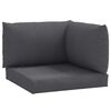 vidaXL Pallet Cushions 3 pcs Melange Anthracite Fabric