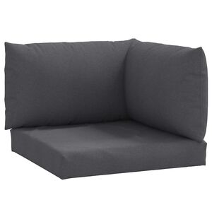 vidaXL Pallet Cushions 3 pcs Melange Anthracite Fabric