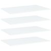 vidaXL Bookshelf Boards 4 pcs White 80x50x1,5 cm Engineered Wood