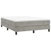 vidaXL Box Spring Bed Frame Light Grey Full Velvet (US Only)