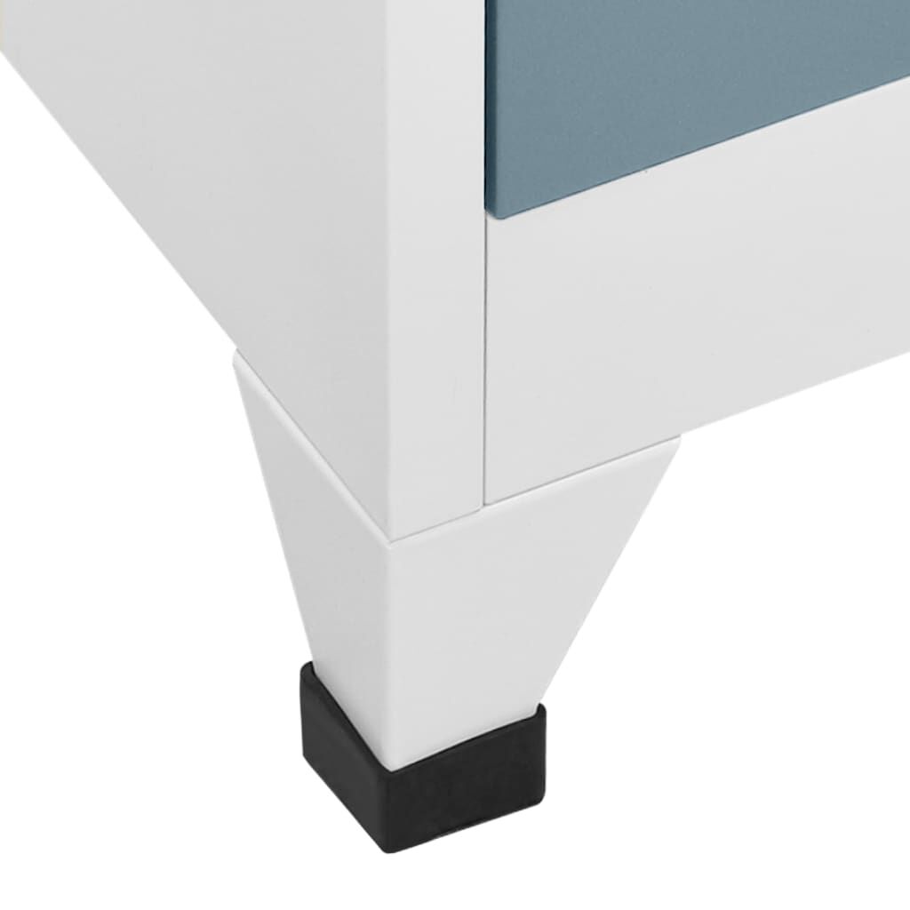 vidaXL Locker Cabinet Light Grey and Dark Grey 90x45x180 cm Steel