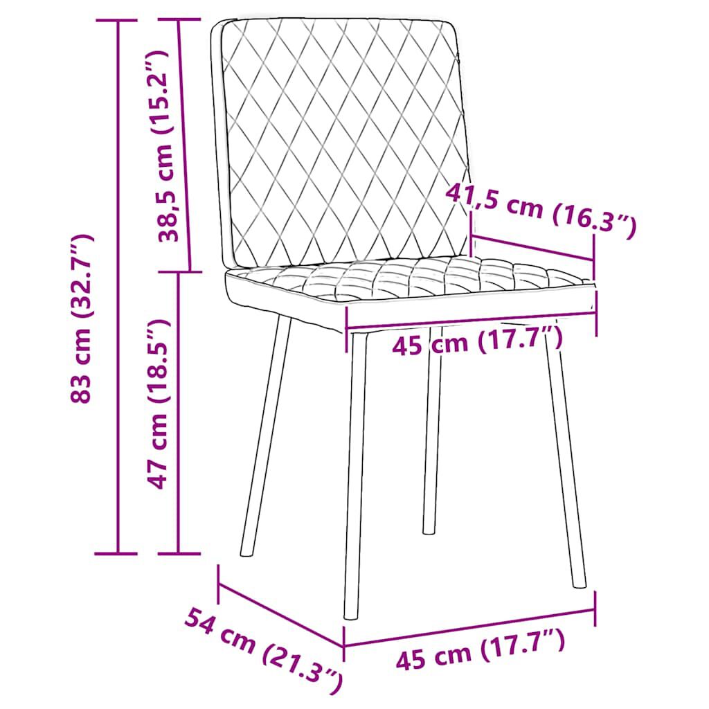 vidaXL Dining Chairs 6 pcs Black Faux Leather