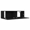 vidaXL TV Cabinet Black 100x30x30 cm Engineered Wood