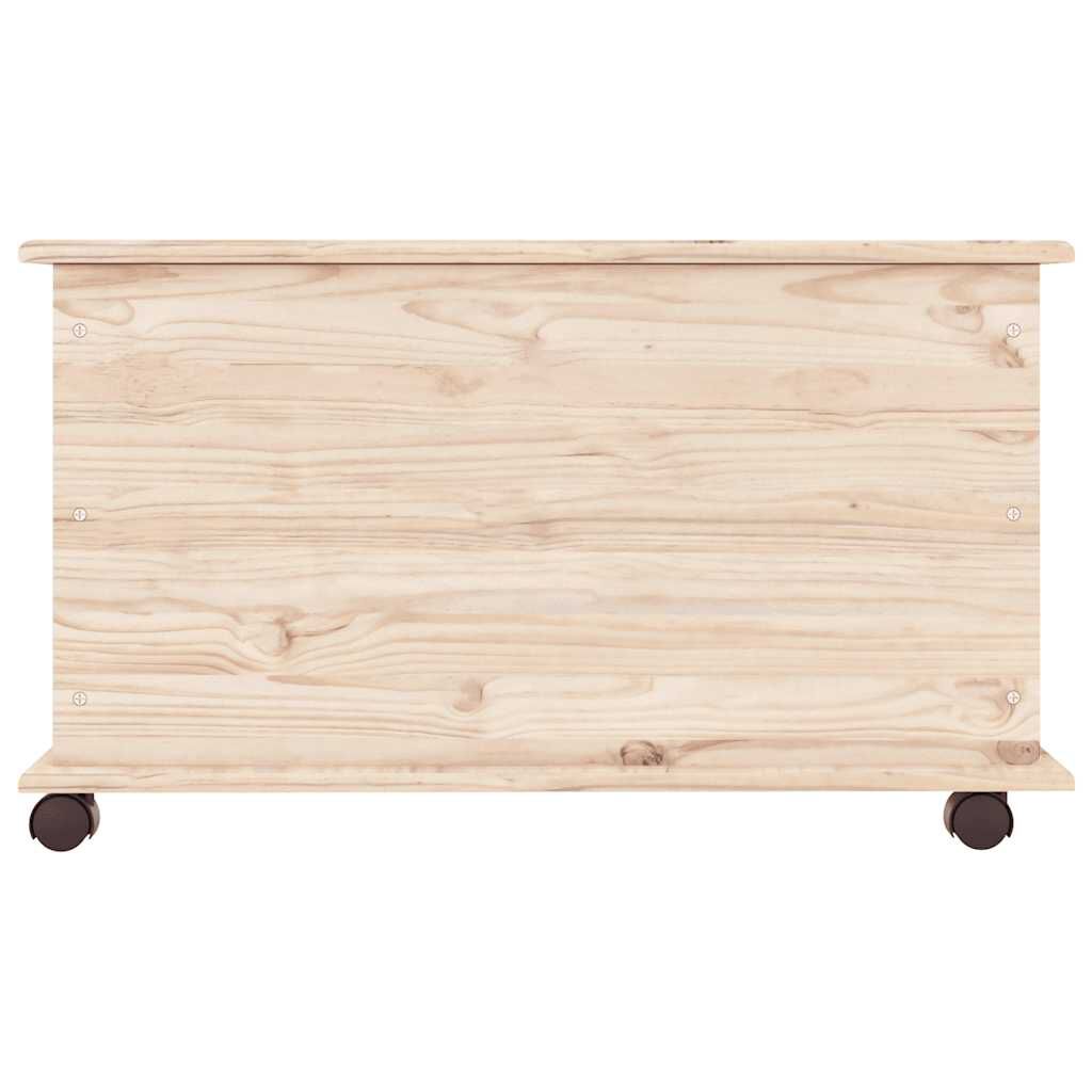 vidaXL Storage Chest with Wheels ALTA 73x39.5x43 cm Solid Wood Pine