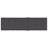 vidaXL Deck Chair Cushion Melange Anthracite (75+105)x50x4 cm Fabric