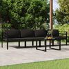 vidaXL 5 Piece Garden Lounge Set with Cushions Aluminium Anthracite