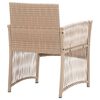vidaXL 4 Piece Garden Lounge Set with Cushions Poly Rattan Beige