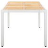 vidaXL 9 Piece Outdoor Dining Set Poly Rattan White