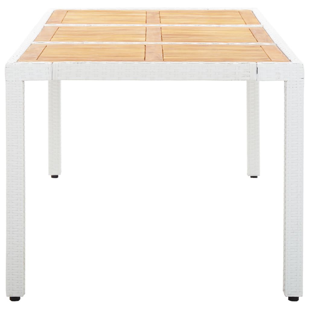 vidaXL 9 Piece Outdoor Dining Set Poly Rattan White
