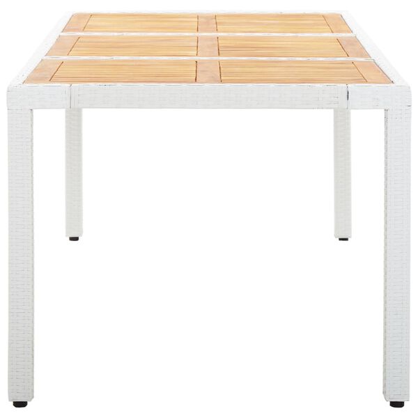 vidaXL 9 Piece Outdoor Dining Set Poly Rattan White