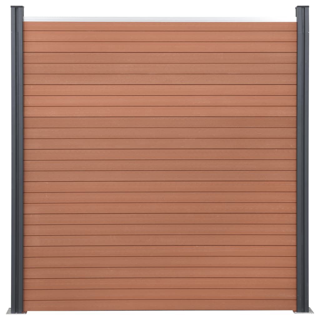 vidaXL Fence Panel Set Brown 526x186 cm WPC