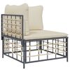 vidaXL 8 Piece Garden Lounge Set with Cushions Anthracite Poly Rattan