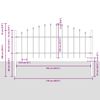 vidaXL Garden Fence 6 pcs Grey 170 x 115 cm Powder-Coated Steel