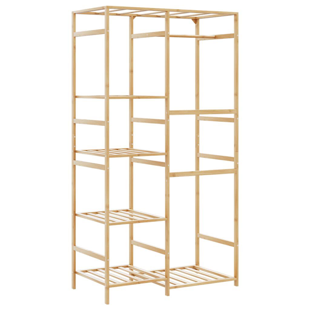 vidaXL Clothes Rack with Shelves 100x50x184.5 cm Bamboo