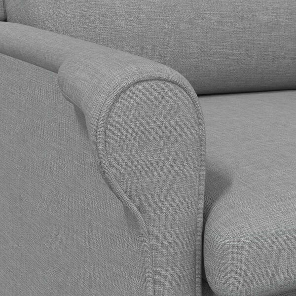 vidaXL Modern Armchair Light grey Polyester fabric, Wood Medium