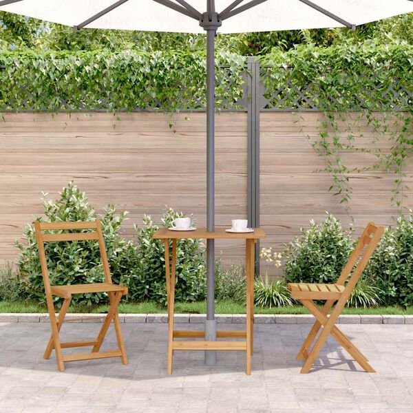 vidaXL Folding Garden Table 60x60x75 cm Solid Acacia Wood