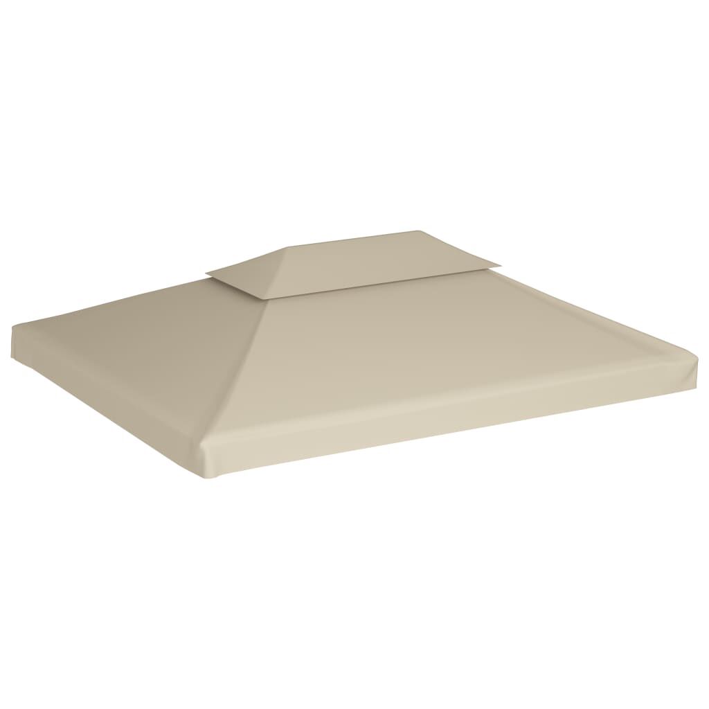 vidaXL Gazebo Cover Canopy Replacement 310 g / m² Beige 3 x 4 m