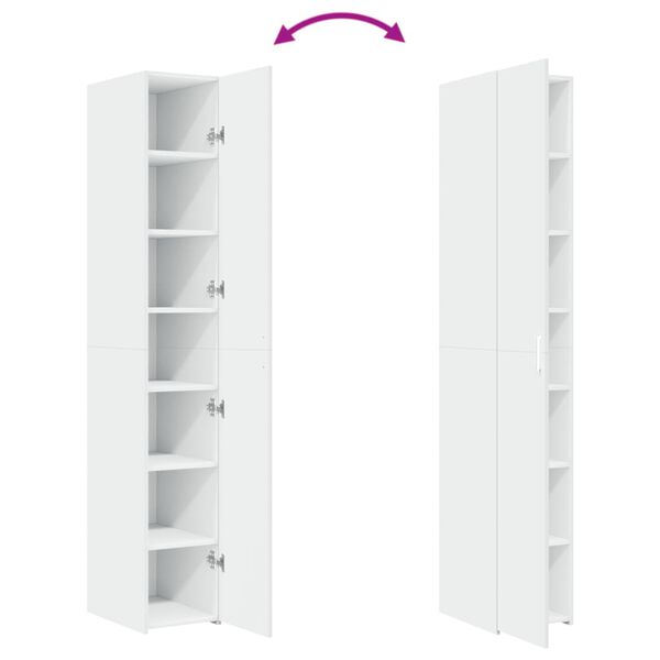 vidaXL Highboard White 30x42.5x185 cm Engineered Wood