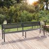 vidaXL Twin Garden Bench Black 237 cm Steel