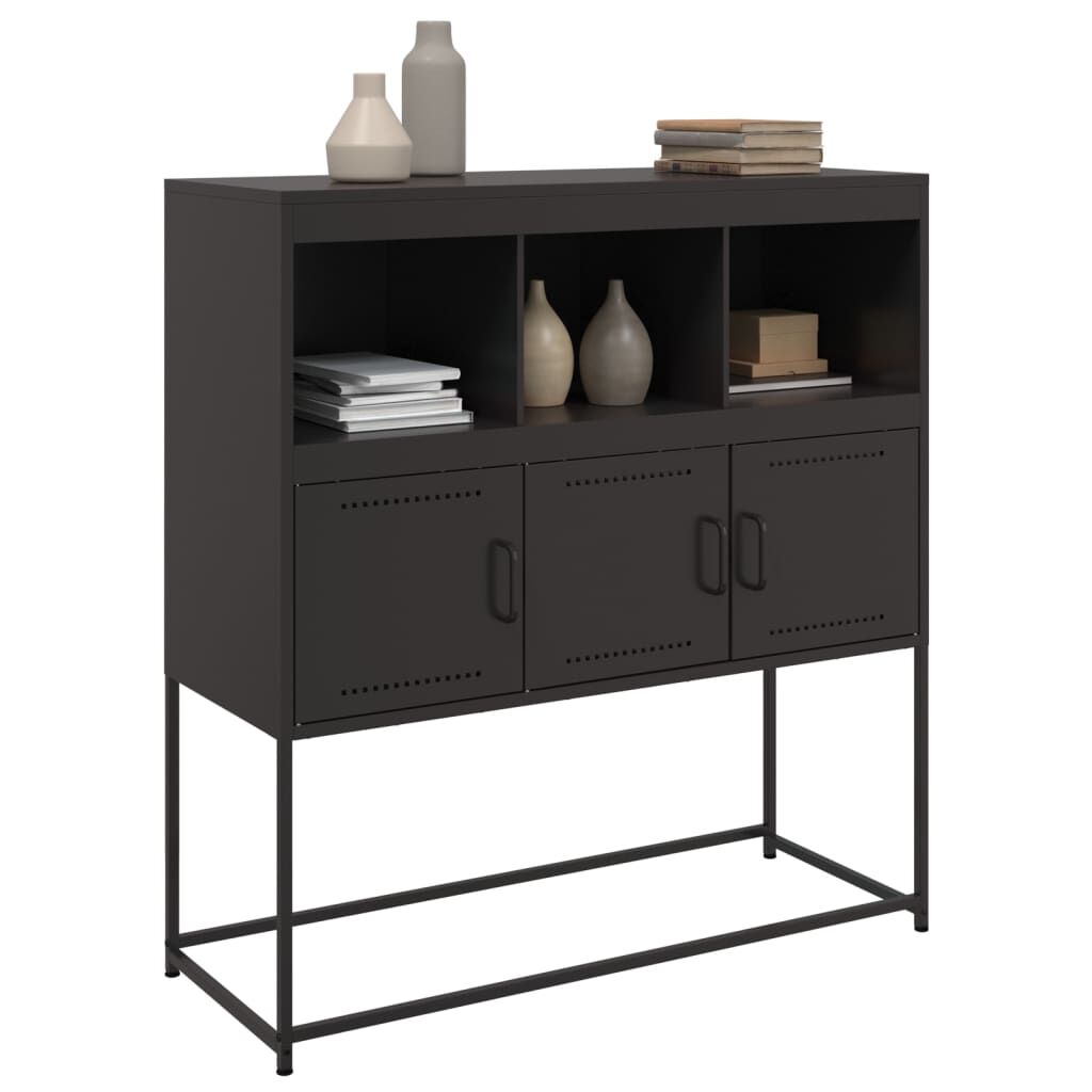 vidaXL Sideboard Black 100.5x39x107 cm Steel