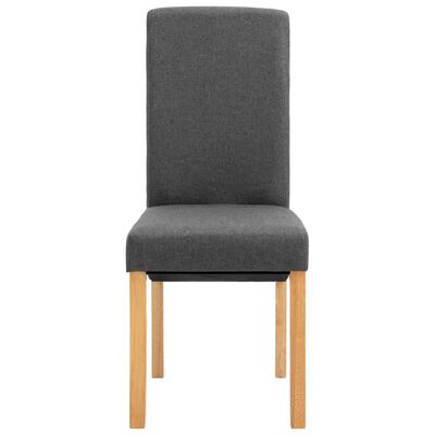 vidaXL Dining Chairs 2 pcs Gray Fabric