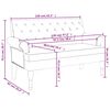 vidaXL Bench with Backrest Dark Green 120x62x75.5 cm Fabric