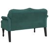 vidaXL Bench with Cushions Dark Green 120.5x65x75 cm Velvet