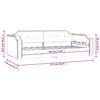 vidaXL Day Bed without Mattress Light Grey 100x190 cm Fabric