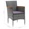 vidaXL 7 Piece Garden Dining Set Grey