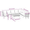 vidaXL 9 Piece Garden Lounge Set with Cushions Solid Wood Acacia