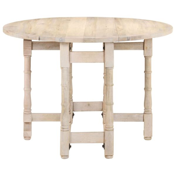 vidaXL Dining Table Round 110x76 cm Solid Mango Wood
