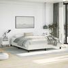 vidaXL Bed Frame without Mattress White California King Faux Leather