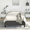 vidaXL Bed Frame without Mattress Black 100x190 cm Twin Faux Leather