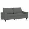 vidaXL 2 Piece Sofa Set Dark Grey Fabric