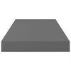 vidaXL Floating Wall Shelves 4 pcs High Gloss Grey 50x23x3.8 cm MDF
