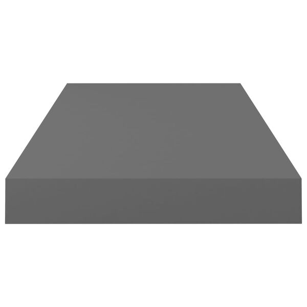 vidaXL Floating Wall Shelves 4 pcs High Gloss Grey 50x23x3.8 cm MDF