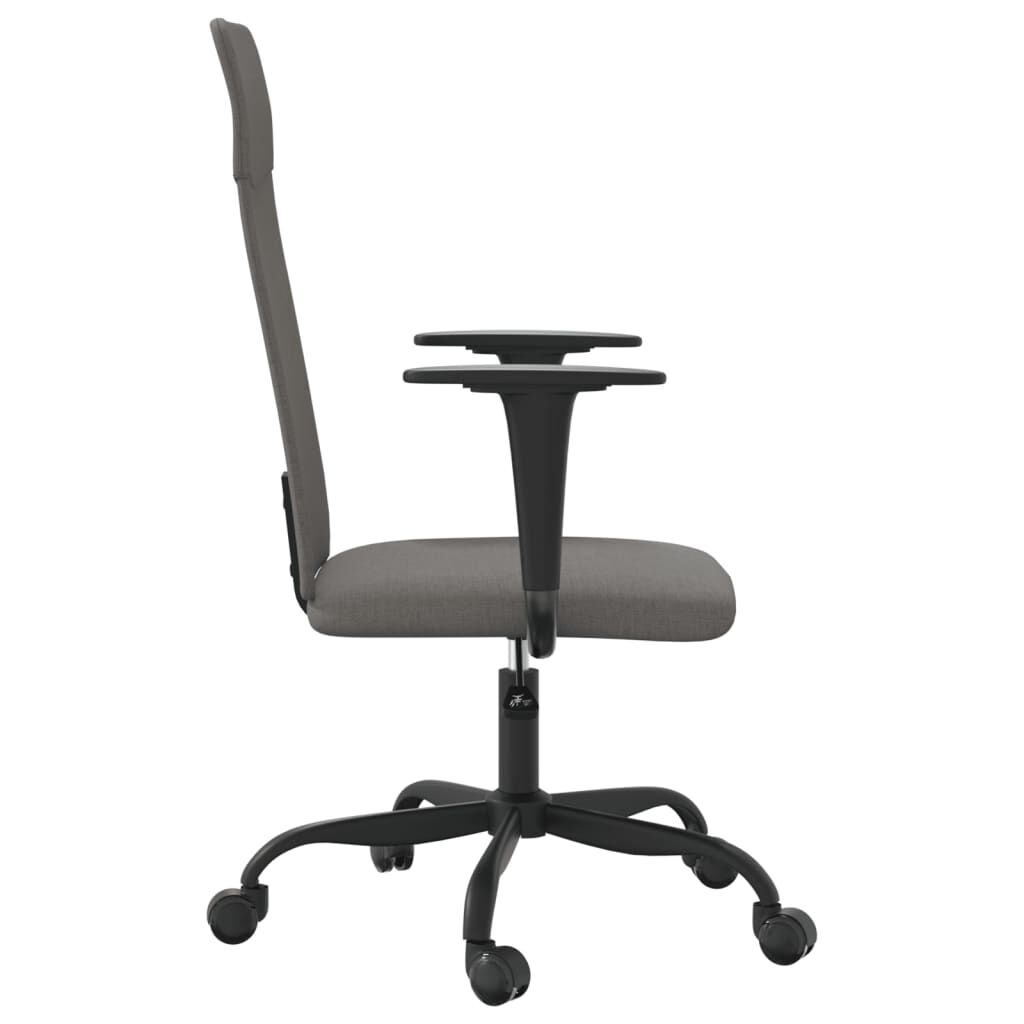 vidaXL Office Chair Dark Grey Fabric