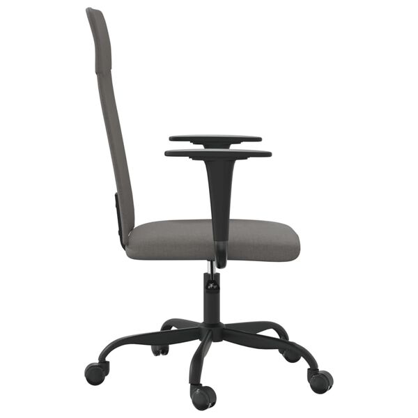 vidaXL Office Chair Dark Grey Fabric