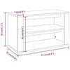 vidaXL Shoe Rack White 75x35x45 cm Engineered Wood