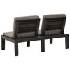 vidaXL 2 Piece Garden Lounge Set with Cushions Plastic Grey