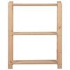vidaXL 3-Tier Storage Rack 60x28.5x90 cm Solid Pinewood