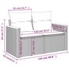 vidaXL 7 Piece Garden Sofa Set with Cushions Black Poly Rattan