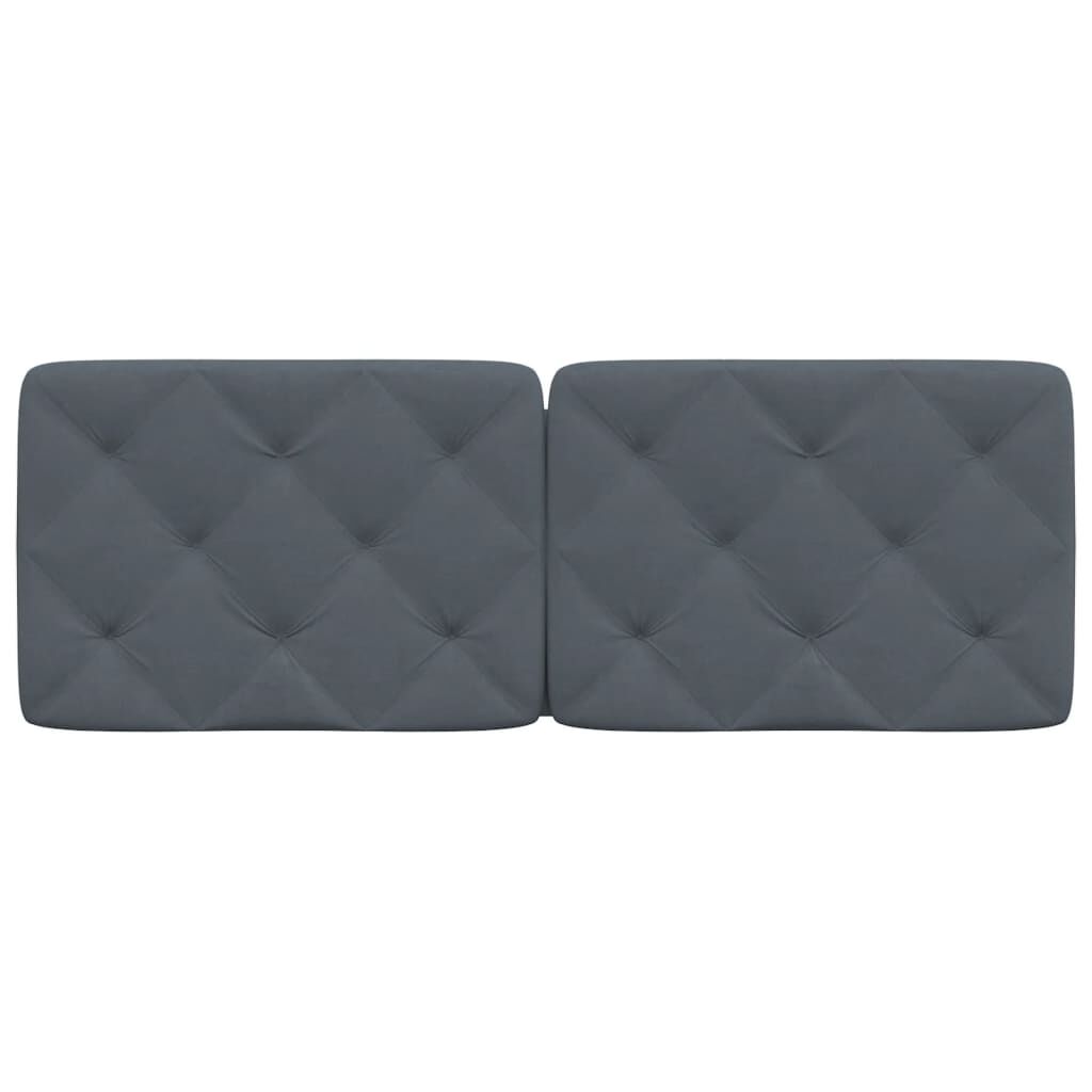 vidaXL Headboard Cushion Dark Grey 137 cm Double Velvet