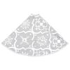 vidaXL Luxury Christmas Tree Skirt with Sock White 90 cm Fabric
