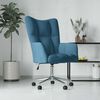 vidaXL Relaxing Chair Blue Velvet