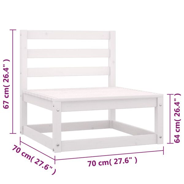vidaXL 8 Piece Garden Lounge Set with Cushions Solid Pinewood