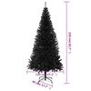 vidaXL Artificial Christmas Tree with Stand Black 210 cm PVC