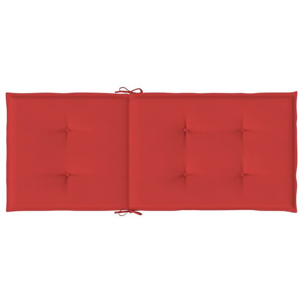 vidaXL Garden Highback Chair Cushions 2 pcs Red 120x50x3 cm Fabric